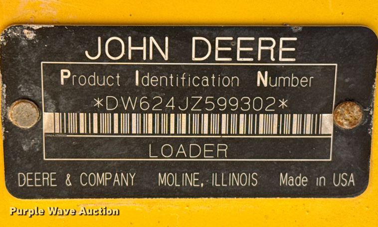 image for item EP2783 2005 John Deere 624J wheel loader