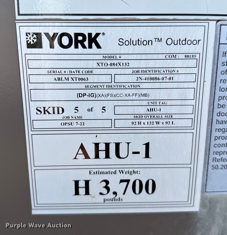 image for item EP2810 (2) York HVAC systems