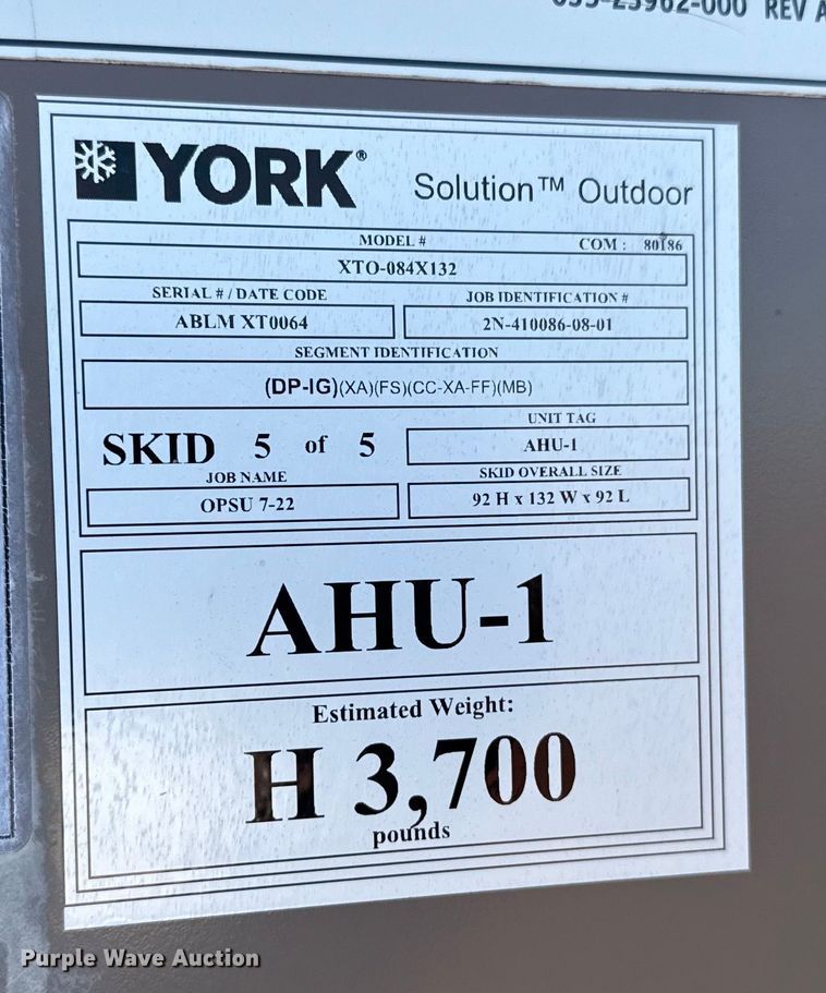 image for item EP2810 (2) York HVAC systems