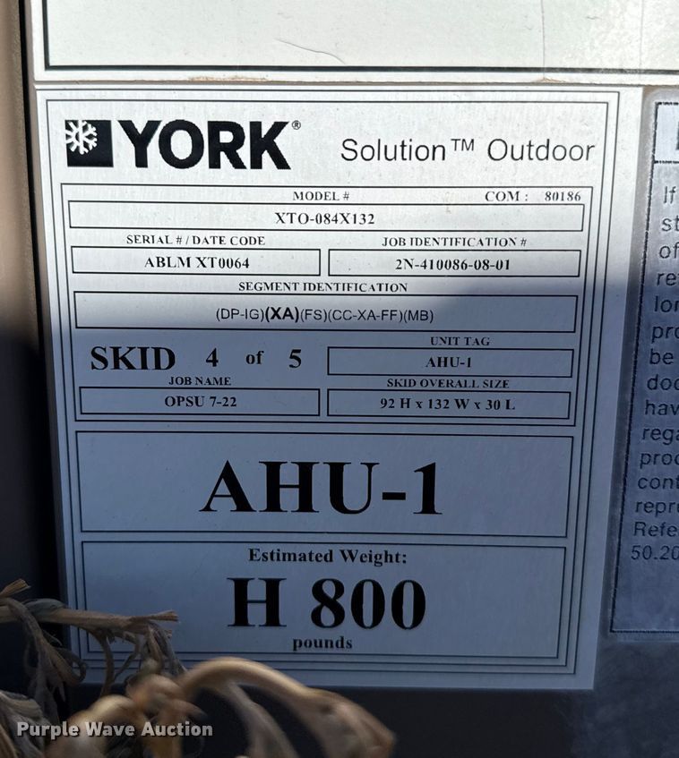 image for item EP2810 (2) York HVAC systems