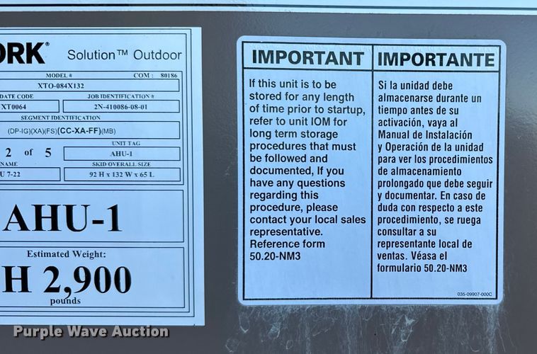 image for item EP2810 (2) York HVAC systems