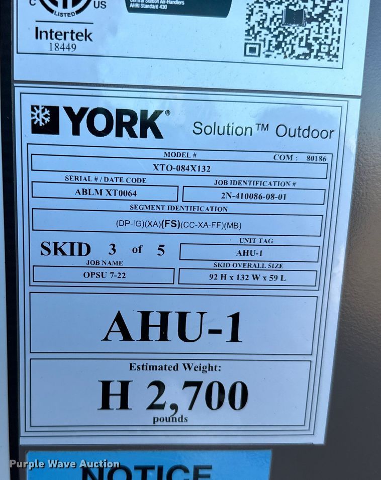 image for item EP2810 (2) York HVAC systems