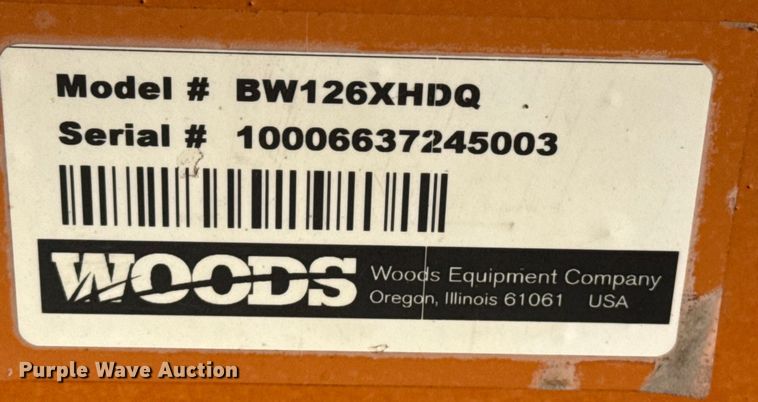 image for item EP2833 Woods BW126HD rotary mower