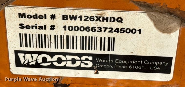 image for item EP2835 Woods BW126HD rotary mower