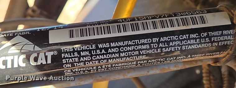 image for item ES2676 2015 Arctic Cat Wildcat Trail Limited utility vehicle