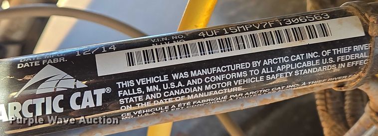 image for item ES2676 2015 Arctic Cat Wildcat Trail Limited utility vehicle