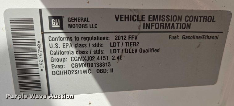 image for item ES2677 2012 Chevrolet Equinox SUV