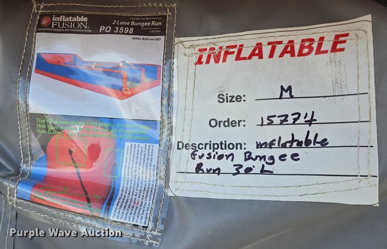 image for item ES2684 Inflatable Fusion 2 lane bungee run 