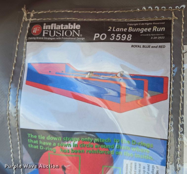 image for item ES2684 Inflatable Fusion 2 lane bungee run 