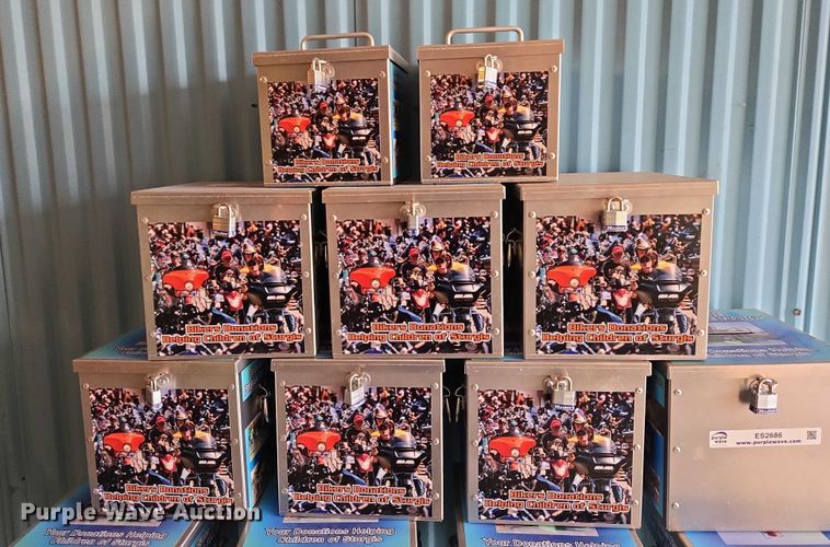 image for item ES2686 (22) metal donation boxes