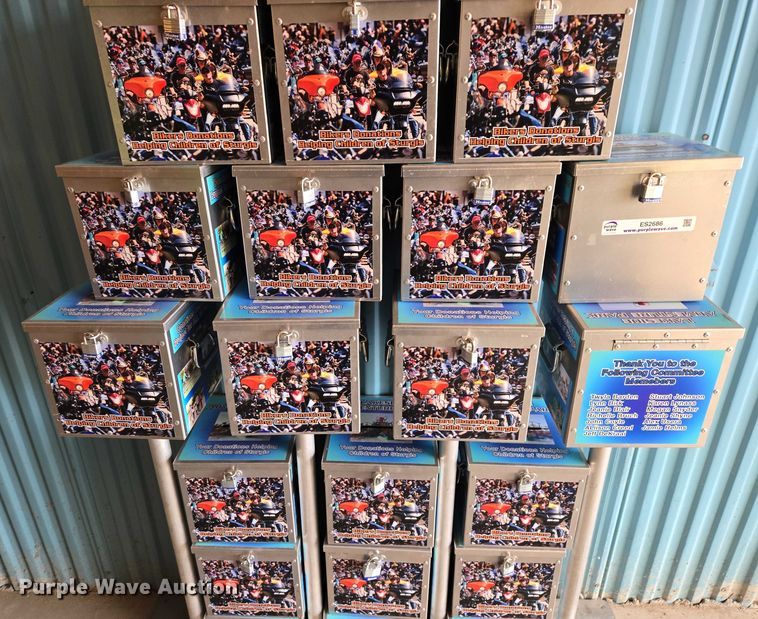 image for item ES2686 (22) metal donation boxes