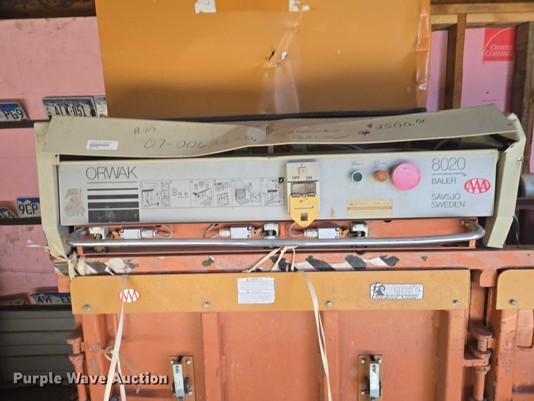 image for item ES2694 Orwak 8020 Baler cardboard baler