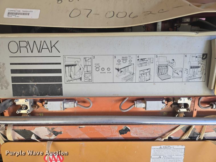 image for item ES2694 Orwak 8020 Baler cardboard baler
