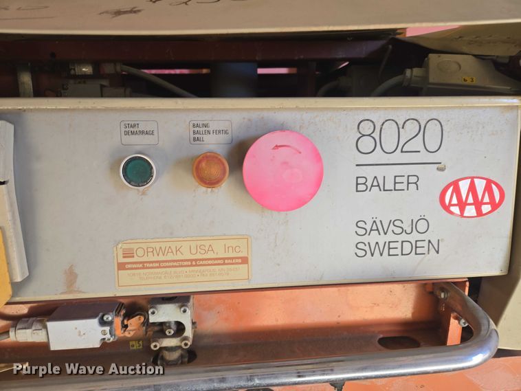 image for item ES2694 Orwak 8020 Baler cardboard baler