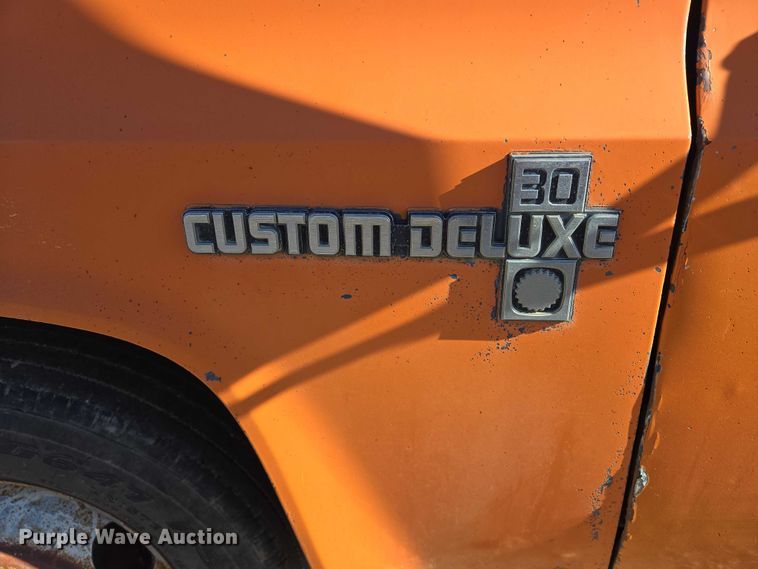 image for item ES2737 1985 Chevrolet C30 Crew Cab flatbed pickup truck