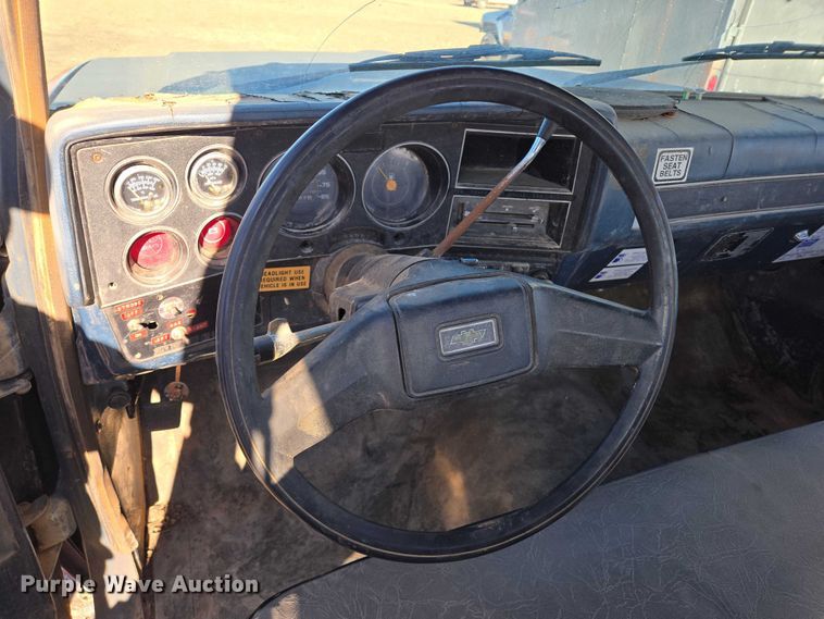 image for item ES2737 1985 Chevrolet C30 Crew Cab flatbed pickup truck