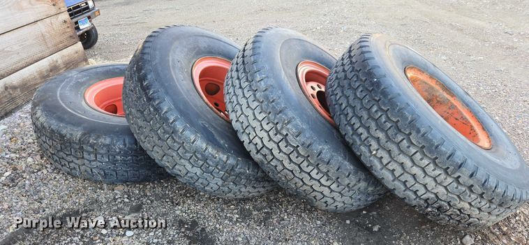 image for item ES2739 (4) 14.00R20 Goodyear tires and wheels