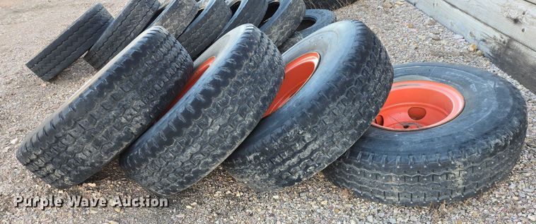 image for item ES2739 (4) 14.00R20 Goodyear tires and wheels