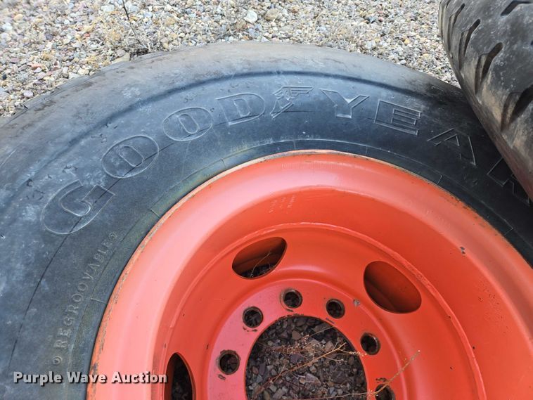 image for item ES2739 (4) 14.00R20 Goodyear tires and wheels