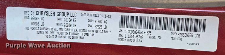 image for item ES2805 2014 Dodge Avenger 