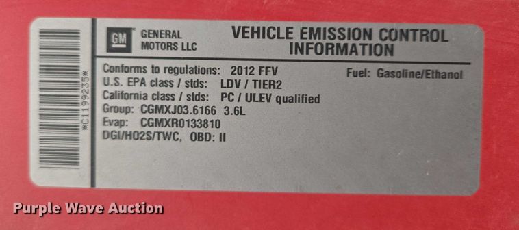 image for item ES2806 2012 Chevrolet Impala 