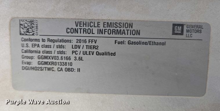 image for item ES2810 2016 Chevrolet Impala Limited 