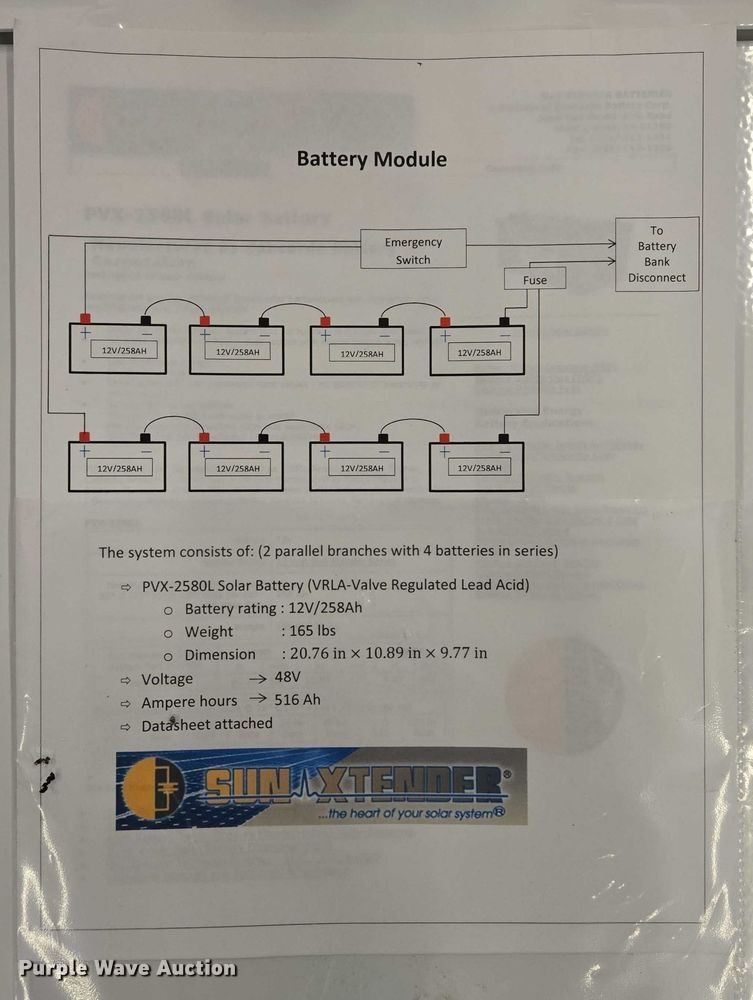 image for item ES2824 Sun Xtender battery cabinet