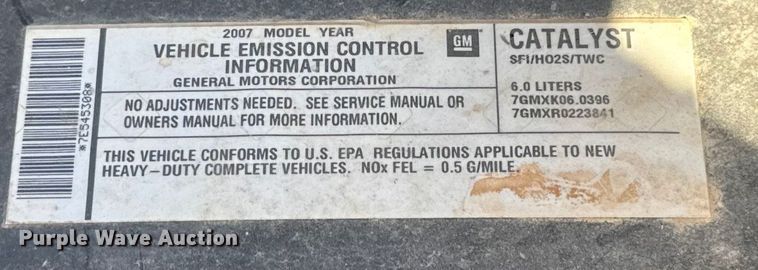 image for item ES5649 2007 Chevrolet Silverado 2500HD Ext. Cab pickup truck