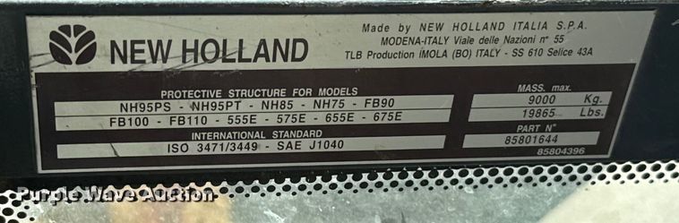 image for item ES5652 1997 New Holland 555E backhoe