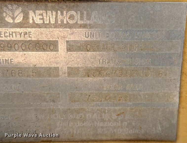 image for item ES5652 1997 New Holland 555E backhoe