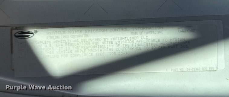 image for item ES5674 2007 Sterling L-Line dump flatbed truck