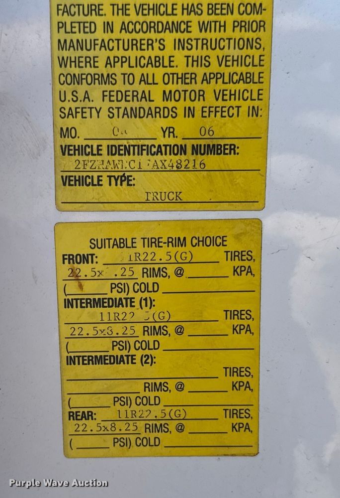 image for item ES5674 2007 Sterling L-Line dump flatbed truck