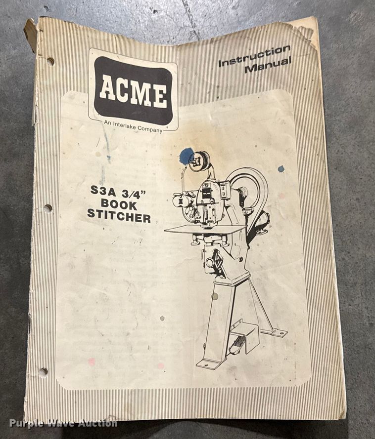 image for item ET4331 1985 Interlake S3A 3/4 wire stitcher
