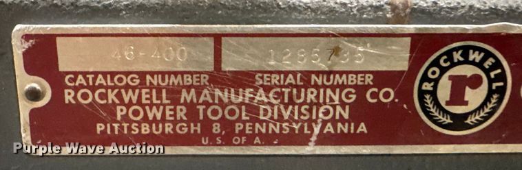 image for item ET4335 Rockwell lathe