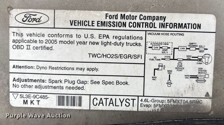 image for item ET4405 2005 Ford F150 Ext. Cab pickup truck