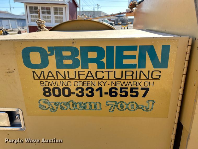 image for item ET6903 1996 O'Brien 700-J sewer jetter trailer