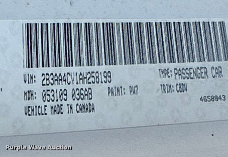 image for item ET6904 2010 Dodge Charger 