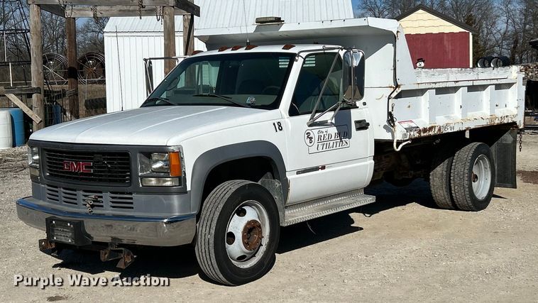 image for item ET6905 2001 GMC Sierra 3500HD SL dump bed pickup truck