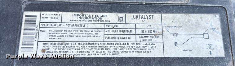 image for item ET6905 2001 GMC Sierra 3500HD SL dump bed pickup truck