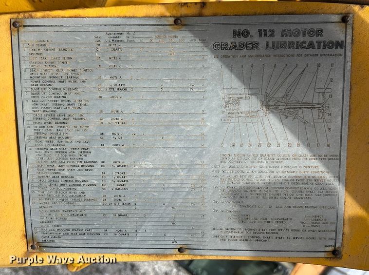 image for item ET6907 1962 Caterpillar 112 rigid frame motor grader