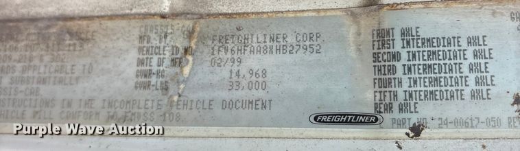 image for item ET7487 1999 Freightliner FL70 oil distributor truck