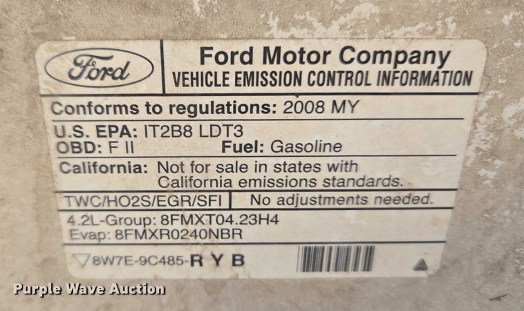 image for item EV2624 2008 Ford F150 Ext. Cab pickup truck