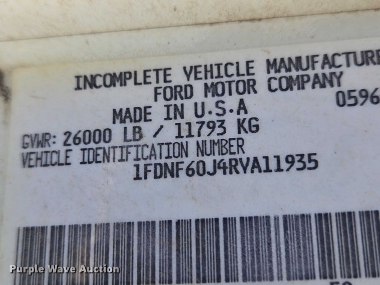 image for item EV2626 1994 Ford F600 dump truck