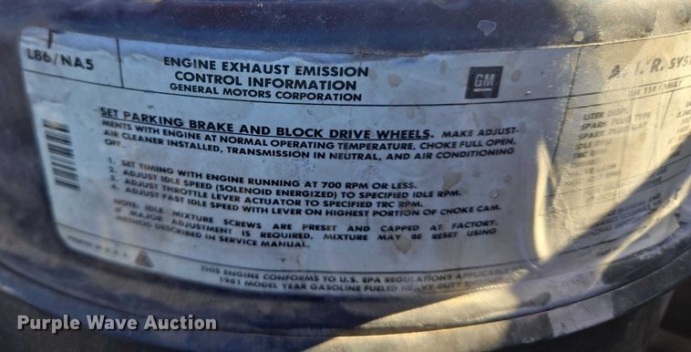 image for item EV2627 1981 Chevrolet C6 flatbed truck