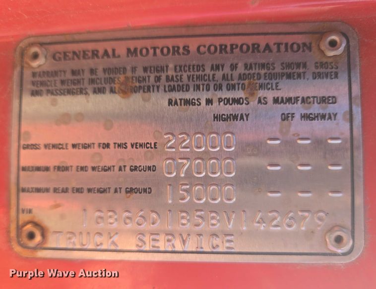 image for item EV2627 1981 Chevrolet C6 flatbed truck