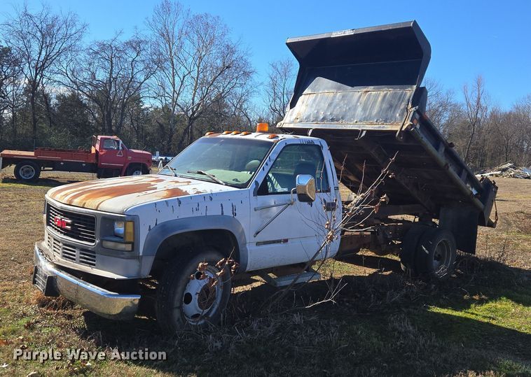 image for item EV2628 1995 GMC Sierra C3500 dump bed pickup truck