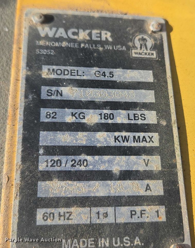 image for item EV2632 (2) Wacker generators