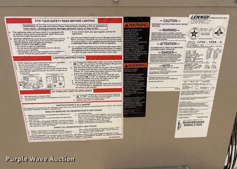 image for item EV2647 (4) Lennox heaters