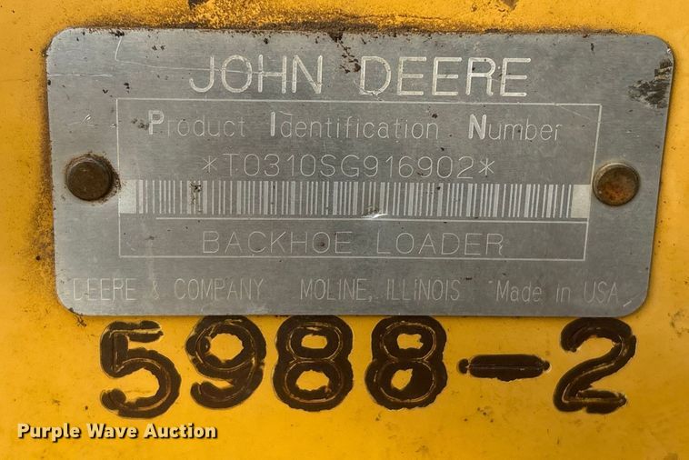 image for item EV2666 2003 John Deere 310SG backhoe