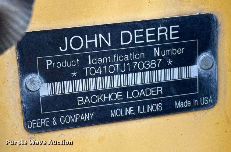 image for item FB0567 2008 John Deere 410J TC backhoe